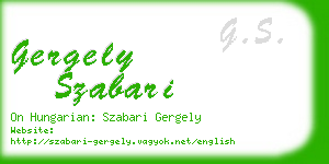 gergely szabari business card